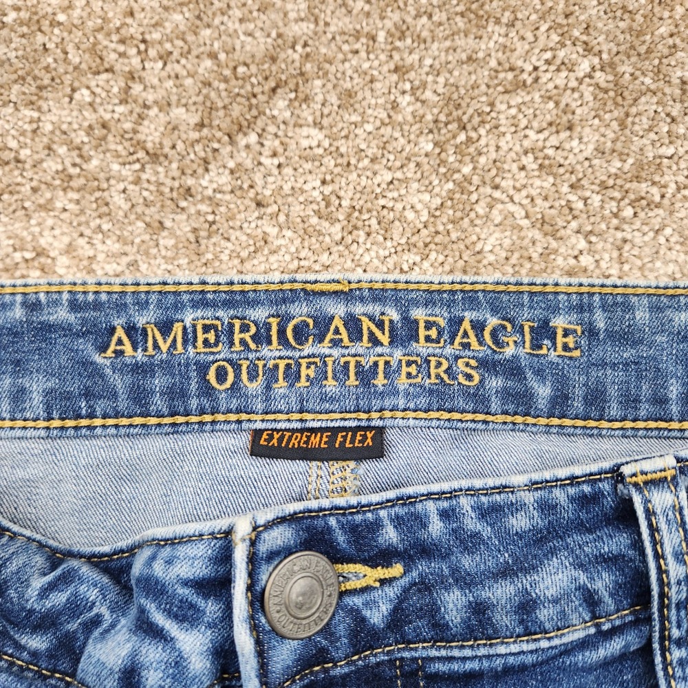 American Eagle Outfitters Extreme Flex Distressed Denim Shorts Men's Size 38 - Picture 2 of 6